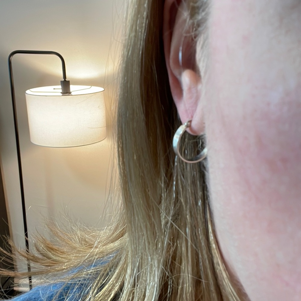 Silver hoop earrings